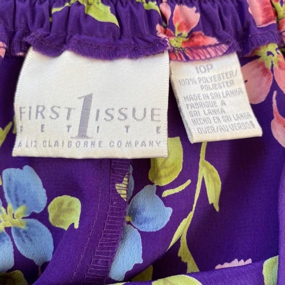 Vintage floral mini skirt size 10p - Picture 2 of 4